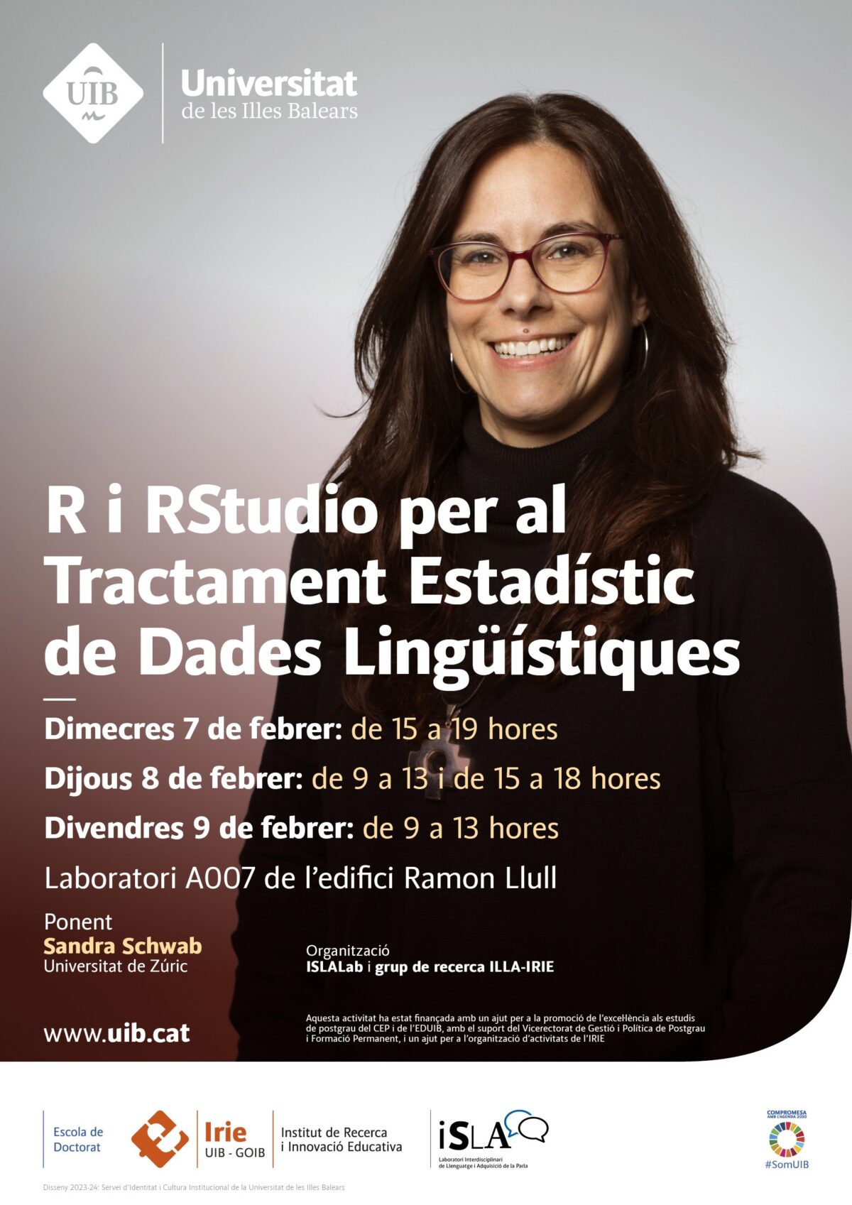 «R y RStudio para el Tratamiento Estadístico de Datos Lingüísticos» por la Dra. Sandra Schwab (Universidad de Zúrich)